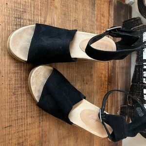 Black Suede Women's Sandals